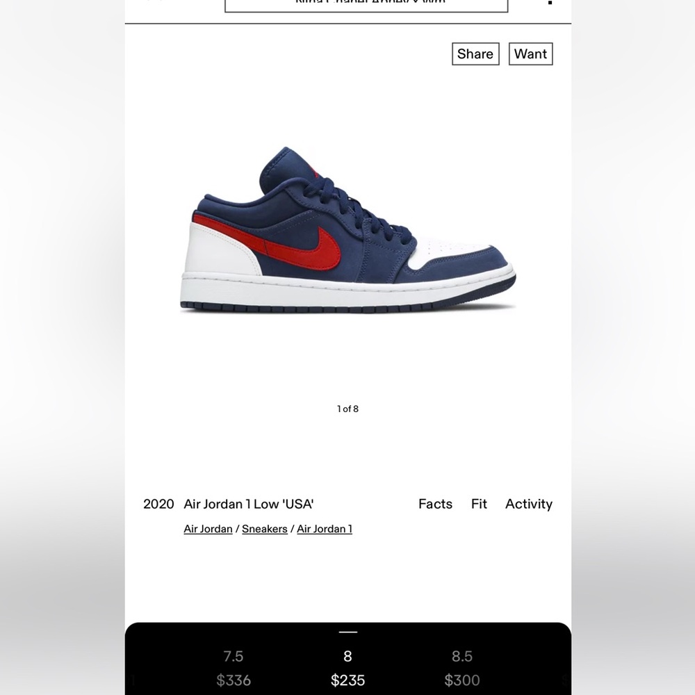 2020 Air Jordan 1 low USA